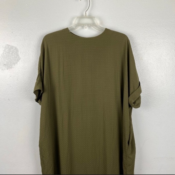& Other Stories Olive Green Shift Tee Shirt Dress - Picture 3 of 4